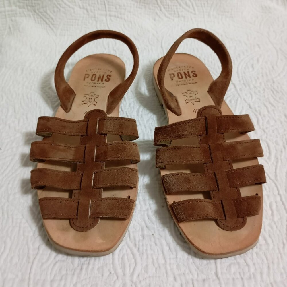Pons Avarca Menorca Brown Gladiator Style Sandals for Women Size 40